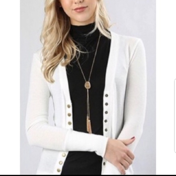 One left!!!   Button up Cardigan Ivory - Picture 2 of 2